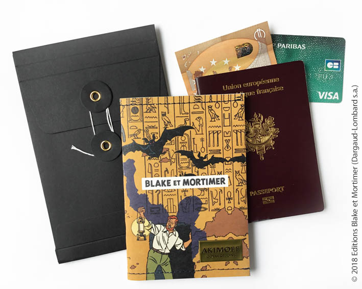 PORTEFEUILLE DE VOYAGE  BLAKE ET MORTIMER  LE MYSTERE DE LA GRANDE PYRAMIDE