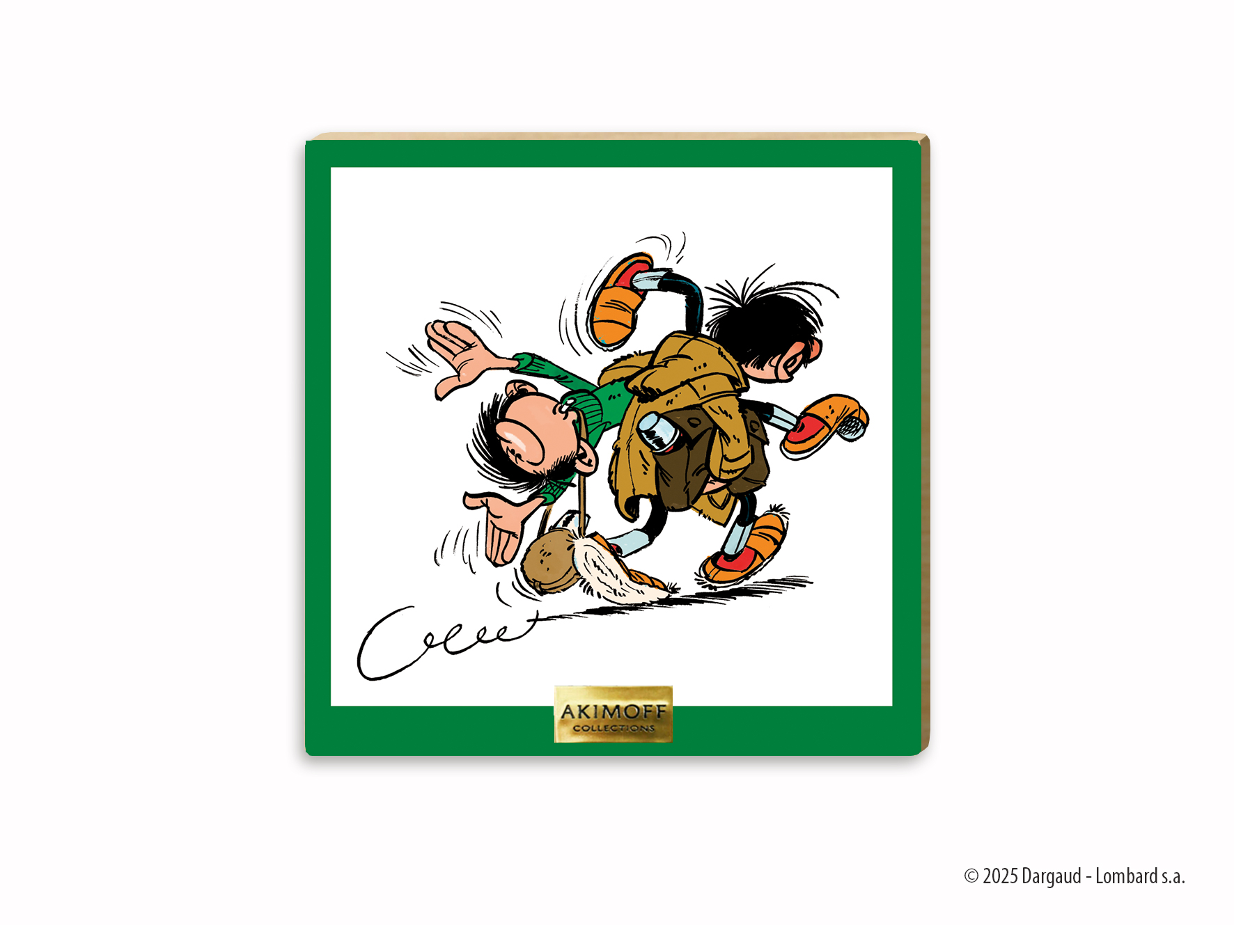 TABLEAU DE COLLECTION EN BOIS - GASTON - GASTON ET SON DOUBLE