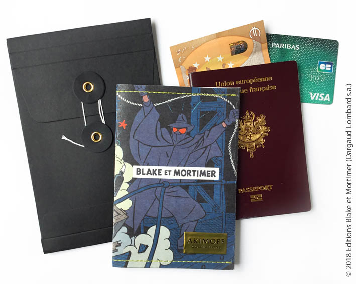 PORTEFEUILLE DE VOYAGE  BLAKE ET MORTIMER  LA MARQUE JAUNE