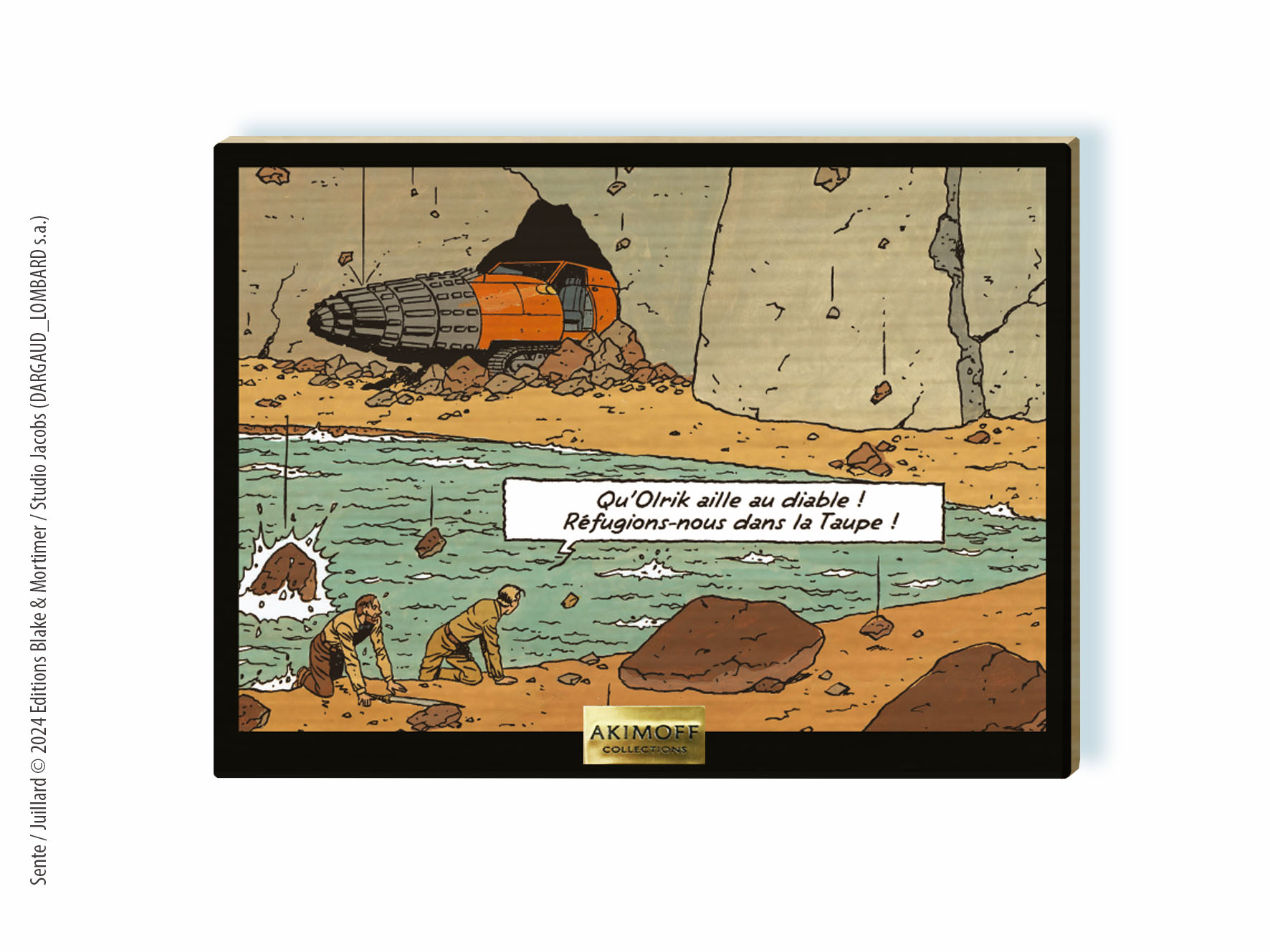 TABLEAU DE COLLECTION EN BOIS - BLAKE ET MORTIMER - LA TAUPE !