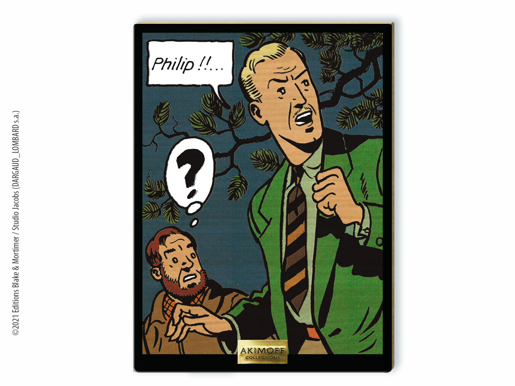 TABLEAU DE COLLECTION EN BOIS - BLAKE ET MORTIMER - PHILIP!!