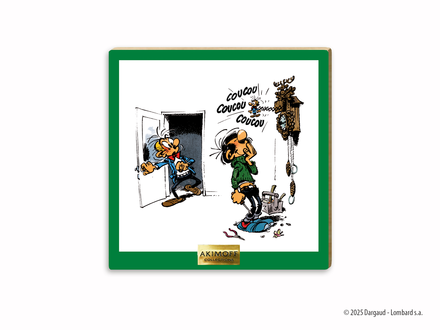 TABLEAU DE COLLECTION EN BOIS - GASTON ET SON COUCOU