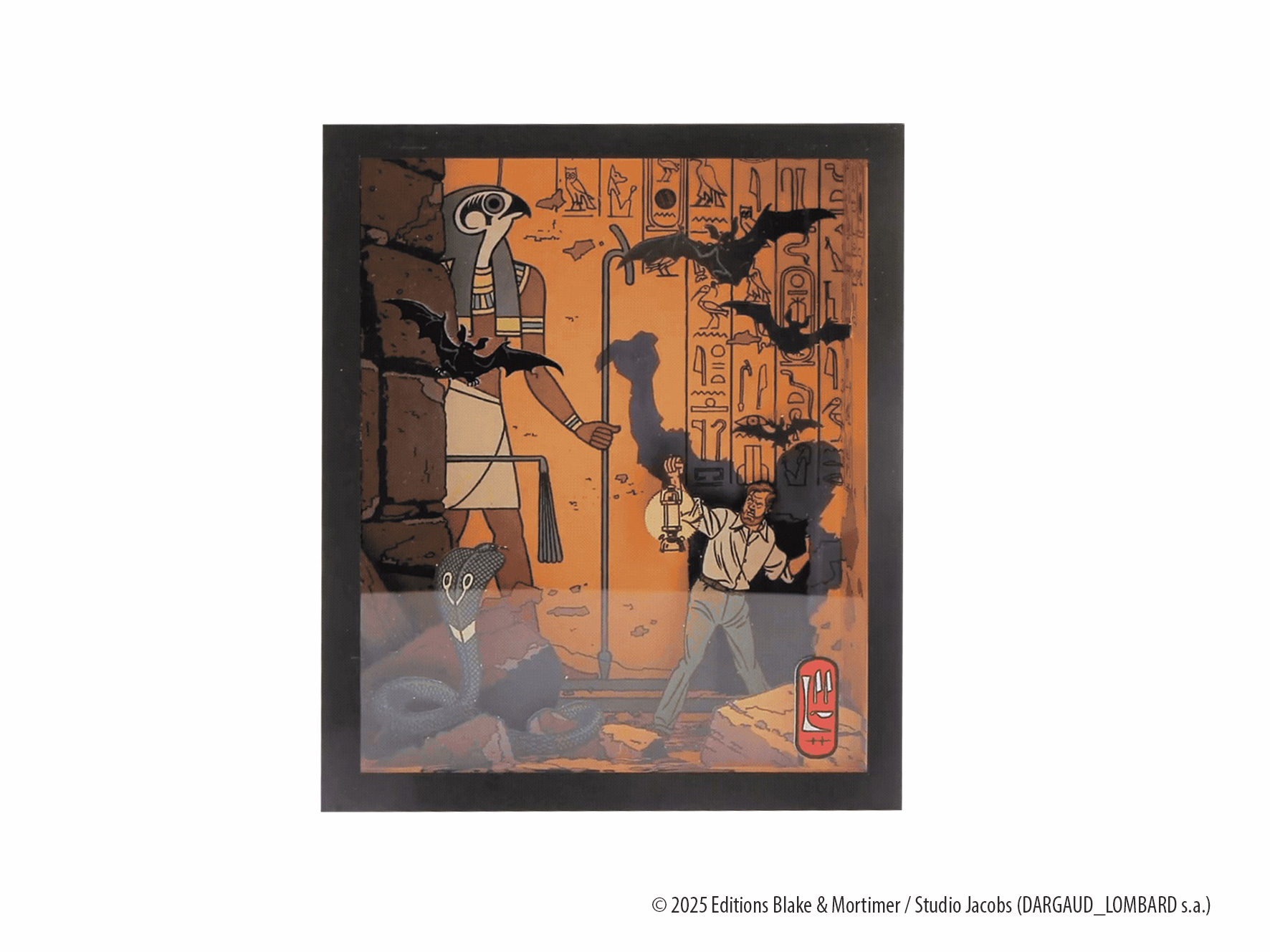 VITRINE D’ART - UNIVERS EXTRAORDINAIRES - AKIMOFF COLLECTIONS - BLAKE ET MORTIMER - LE MYSTÈRE DE LA GRANDE PYRAMIDE - E.P JACOBS