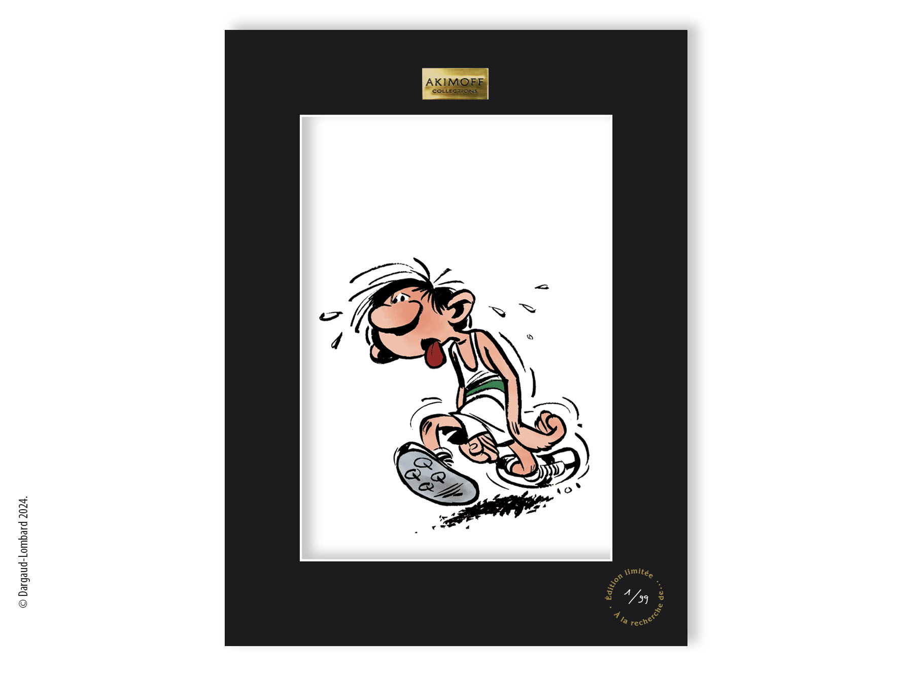 TIRAGE DE COLLECTION GASTON LAGAFFE - COURSE  PIED