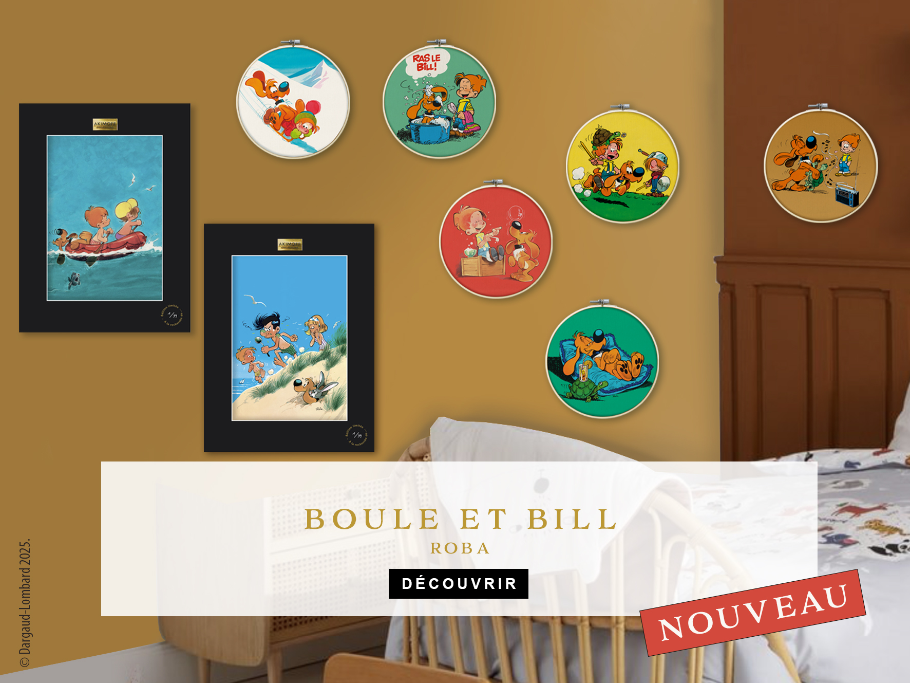 Collection canevas et tirages Boule et Bill